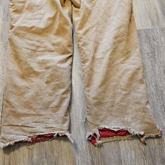 Carhartt bibs khacki tan insulated 48x34 - Picture 12 of 16